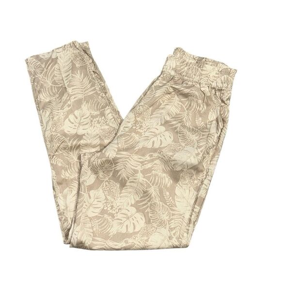 H&M Tan High rise Floral Print Lightweight Pants(Size 4) - Picture 2 of 7